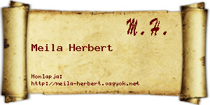Meila Herbert névjegykártya